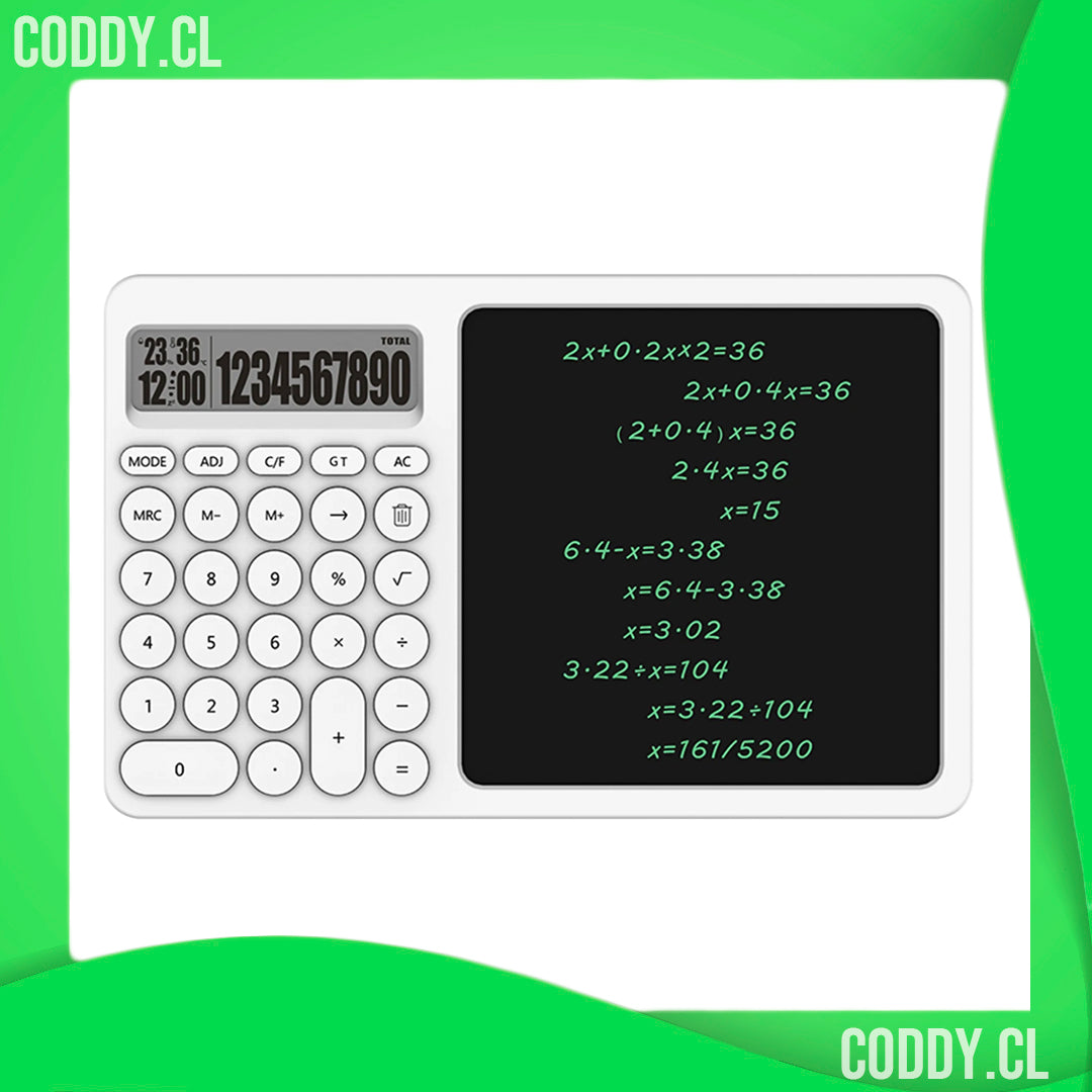 Calculadora con pantalla LCD de escritura