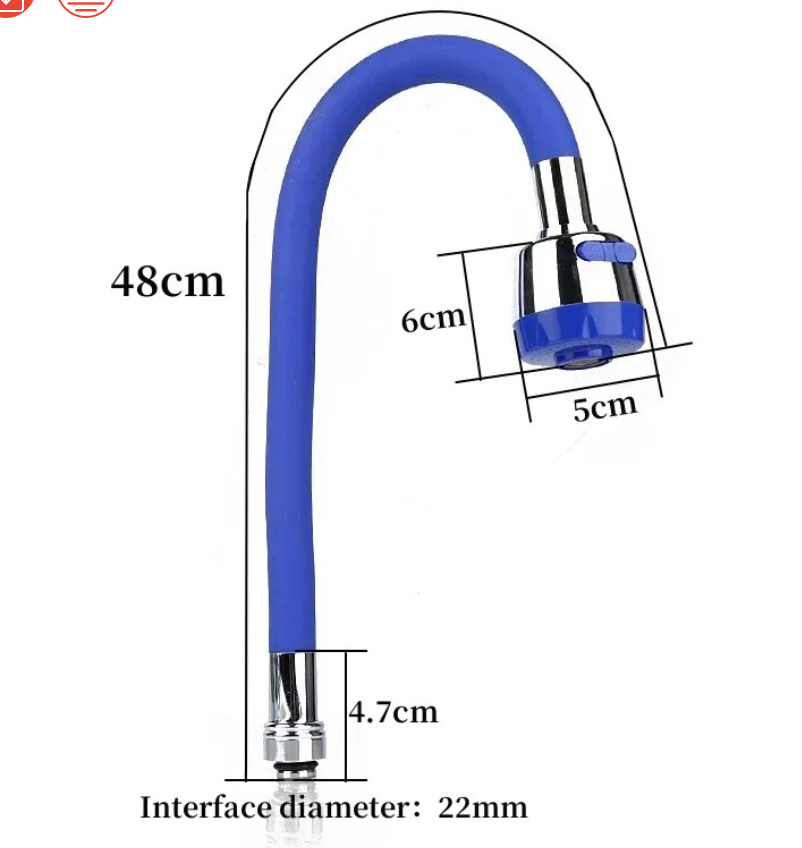 LLave de lavaplatos con cuello flexible