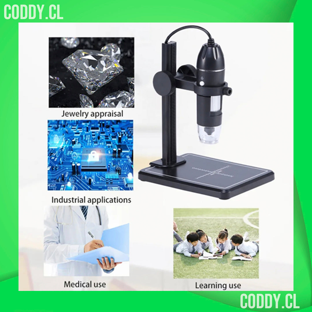 Microscopio Digital USB 1600X 3 en 1